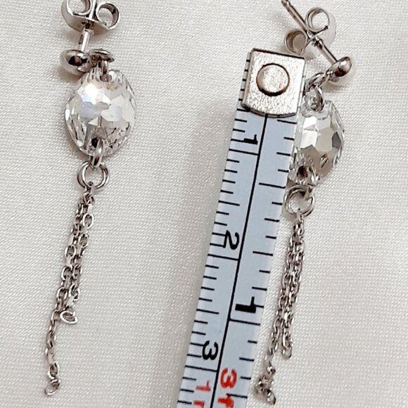 New sterling sterling sterling silver silver silver cz earrings - Picture 7 of 8